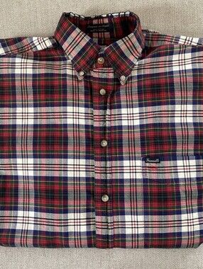 Faconnable Designed France Button Collar Plaid Shirt S